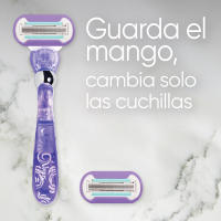 Gillette Venus Deluxe Smooth Swirl, maquinilla de mujer, 1 mango + 2 recambios - details 1