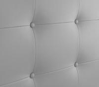 DHOME Cabecero Capitone Tapizado Polipiel o Tela Acualine con 8cm de Grosor Cabezales de Cama Acolchado Capitoné Cabeceros de Cama (Gris Claro Polipiel) - details 4