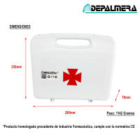 Botiquín Primeros Auxilios Homologado DEPALMERA , Botiquines de Emergencia, Coche, Trabajo, Autocares, Ambulancias, Protección Civil - details 3