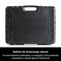 Casals - Caja de herramientas HH303 con 303 piezas, Maletín de plástico duro, bricolaje, reparaciones, brocas, llave inglesa, llaves de vaso, allen, destornilladores, alicates, metro, martillo y accesorios - details 1
