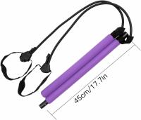 Kit de Barre de Pilates Avec Bande de résistance,réglable Barre de Pilates Portable pour l'étirement, Le Yoga, la Mise en Forme, l'exercice, Les redressements Assis, Perdre du Poids - details 0