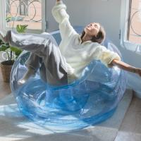 Flamingueo Puff Gigante Puff Hinchable PVC Resistente Decoración Habitacion Aesthetic, Puff Salon Puff Pera Puff Gamer Puff XXL Relleno Puff Brillo Puff Extra Grande 110x110x75cm - details 2