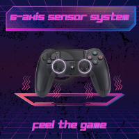 NK Mando para PS4 / PS3 / PC / Móvil Inalámbrico - Wireless Controller con Dualshock, Función Detección 6 ejes, Luz LED, Panel Táctil, Entrada para Auriculares, Cable de Carga incluido - Negro - details 6
