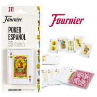Fournier Pack 2 barajas poker español de 55 cartas Total 110 cartas Juego mesa Jugar Rabino Ramundino Canasta Remigio Familia Adultos Camping Piscina Playa En blister Reverso rojo o azul Calidad media Casino Divertido Diversión 3 monos o jokers Bufón - details 4