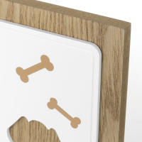 Zep Marco Portafotos en Madera para Fotos 10x15 con Decoración Perforada en Forma de Perro y Estampado de Fantasías Animales - details 2