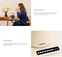 CREATE - Hervidor de agua, Tetera Eléctrica con Capacidad de  500 ml, Control de temperatura táctil  - HATTORI STUDIO - details 1