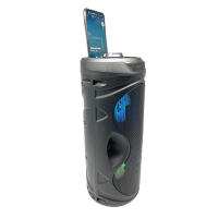 35x14cm Altavoces grandes de fiesta con micrófono, Barril de pistola para coche, carrito de karaoke, altavoz portátil con pantalla LED, barato - details 4