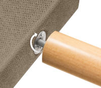 DHOME Cabecero de Polipiel o Tela Acualine con 2 Hileras de Botones Colores Cabezal Tapizado Cama Lujo (Tierra Tela) - details 9