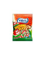 Gominolas de Vidal Tajadas de sandía 14 bolsas de 90 g - Un clásico de las golosinas. Refrescantes gomitas con forma de tajada de sandía recubierta de una fina capa de polvos pica. Su sabor a sandía te conquistará - Sin gluten y sin grasa - details 1