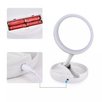 Espejo Led plegable con carga USB o batería, espejo de tocador blanco para maquillaje, cosmético con luz - details 6