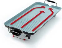 Plancha Grill Eléctrica Familiar Extra Grande 68 cm x 28 cm 1800W , Triple Capa Antiadherente sin añadir aceites u otras grasas, Libre de PFOA, Cocina facil a Parrilla Ecológica para guisos, fritos, guisos, asados, paellas, tortillas o pizzas - details 0