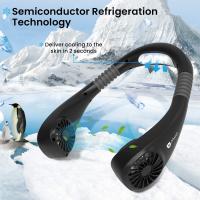Ventilador Cuello Portatil Usb Recargable: Mini Aire Acondicionado Manos Libres Aspas Personal Batería Pequeño Doble Cabeza 3 Velocidades 6 Modos 180 ° Giratorio Colgante Oficina - details 6