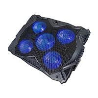 UNYKach Base de Refrigeración Portátil 19″ Candy C500 con Cinco Ventiladores LED Azules Ajustable de Velocidad Pies Plegables para Elevar La Superficie en 5 Posiciones y 2 Puertos USB. - details 3