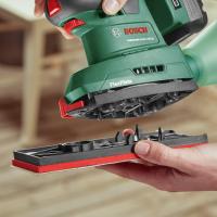 Bosch lijadora a batería UniversalSander 18V-10 (sin batería; sistema de 18 voltios; para bricolaje en madera; con 32 papeles de lija; en embalaje de cartón) - details 5