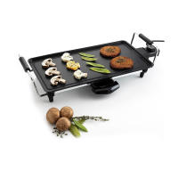 Dcook Plancha eléctrica de asar 2000W, 42.5X22CM, Acero. Cocina saludable sin aceite, superficie amplia, control de temperatura ajustable. ¡Prepara carnes, pescados y verduras fácilmente!" - details 0