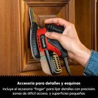 Casals - Multi lijadora SD75 roja de 75W / 11000 rpm / Incluye 40 hojas de lija y filtro / Sistema de cambio rápido de hoja con accesorios y bolsa - details 4