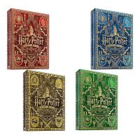 Cartamundi USPCC Theory11 Harry Potter Gryffindor roja Raven claw azul Slytyherin verde Hufflepuff amarillo Casas Baraja de poker en alta calidad Estuche en relieve con foil Música Adultos Colección Coleccionable Magia Trucos - details 0