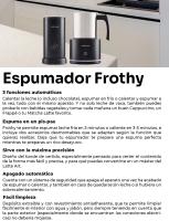 Mellerware - Espumador de Leche Frothy! 600W  250ml  3 en 1 (Espuma Caliente o Fría, Calentar batir espumar )  Apagado automático  Calentador Café Latte Capuchino Chocolate  360º  Vaporizador barista batidora - details 2