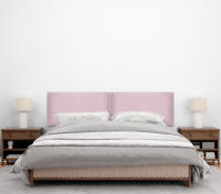 DHOME Cabecero de Polipiel o Tela AQUALINE Liso Cabeceros Cabezal Tapizado Cama Lujo (Rosa Polipiel) - details 10