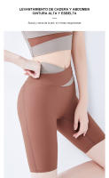 FREES COPES Pantalones Cortos de Yoga para Mujer, Cinco Puntos Fitness Sexy Levantamiento de Glúteos，seamless yoga leggings - details 5