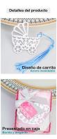 Pack de 12 a 42 unidades de marcapaginas de bebé, Marcapáginas carrito de metal, detalles bautizo para invitados, regalitos para bautizos, baby shower revelacion genero, regalos bautizo para invitados,  Regalantes.com - details 2