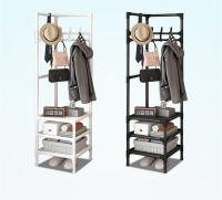 Perchero de pie de esquina y Zapatero Pared para Ropa  Estantería ropa estante zapato armario empotrado organizador  zapato armario empotrado organizador Vestíbulo - details 2