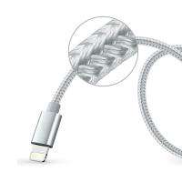 Cable lightning a USB de nylon trenzado compatible con iPhone iOS cables premium para carga rápida y transferencia de datos - details 1