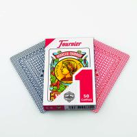 Fournier Baraja española de 50 cartas Modelo número 1 Reverso rojo o azul Resistencia y durabilidad Alta calidad Deslizamiento perfecto Ideal para jugar al chinchón guiñote o solitarios Con 8 9 y dos comodines - details 5