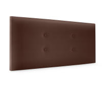 DHOME Cabecero de Polipiel o Tela Acualine con 2 Hileras de Botones Colores Cabezal Tapizado Cama Lujo (Chocolate Polipiel) - details 0