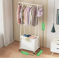 Perchero de pie de y  cesta de Ropa sucia  Estantería ropa  armario empotrado organizador Vestíbulo percha giratoria con rueda  cesta de almacenamiento de sucia - details 0