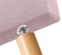 DHOME Cabecero de Polipiel o Tela AQUALINE Liso Cabeceros Cabezal Tapizado Cama Lujo (Salmón Tela) - details 8