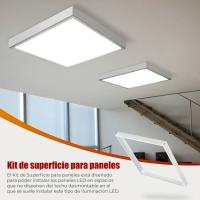FACTORLED KIT SUPERFICIE PARA PANEL LED 60X60 MARCO BLANCO PARA TECHO - details 2