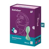 SATISFYER MODELO TRENDSETTER PLUG ANAL CON VIBRACIÓN Y CONTROL APP COLOR VERDE CLARO BF - details 1