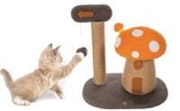WANEKA Rascador para Gatos Seta Naranja Regalo para Gatos Accesorio Arbol Rascador para Gatito Juguete Gato Rascador Madera Sisal Protege Sofa - details 2