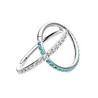 Anillo de aro g23 de titanio para el tabique, joyería para piercing para el cartílago de la oreja y el trago, 6-12 cz, 18/16g, 1 unidad - details 8