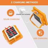 FACTORLED FOCO LED SOLAR PORTATIL BATERIA RECARGABLE, POTENCIA 25W, COLOR DE LUZ SELECCIONABLE, CARGA SOLAR Y USB, ORIENTABLE Y MAGNÉTICO, PERFECTO PARA JARDIN, PATIOS, GARAJES, COCHE, CAMPING... - details 4
