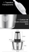 Picadora de Carne Euroxanty | Acero Inoxidable | 850W | 2 Velocidades | Antideslizante - details 0