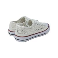 Zapatillas Mujer bajas   Encaje blanco, Zapatos deportivas plana de crochet. Elegante y femeninas para completar tus looks. - details 8