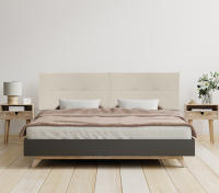 DHOME Cabecero de Lino Natural con Botones Cabezal Tapizado Cama Dormitorio Moderno TOP TRENDING - details 7