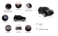INJUSA - Coche Eléctrico Infantil Porche Cayenne, Coche a Batería para Niños de 3 a 4 Años, Batería 12V, Luces, Sonidos, Mp3, Marcha atrás, 2 Velocidades, Radio Control, 6 km/h, Licencia Porsche, Color Blanco o Negro - details 0