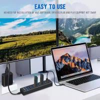 Adaptador de HUB USB 3.0, USB Multiconector, Hub USB 3.0 de 4 o 7 Puertos USB Ultra Slim USB Distribuidor USB Divisor 5Gbps Portátil USB 3.0 Hub Adaptador Compatible con MacBook Air, PS4 y Laptop Surface Pro, XPS - details 2