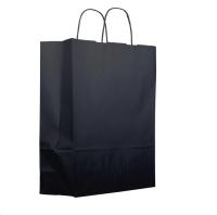 Bolsa de Papel Kraft para fiesta de Cumpleaños, Boda, Navidad, Año Nuevo con asa bolsa de papel negro blanco, 25/50/100 Uds. - details 6
