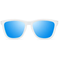 VOOGLERS - POLARIZED UNIQUE Ibiza Dance Gafas de Sol Polarizadas Para Hombre y Mujer Unisex, UV400, Moda / Verano, Cristales Lentes Espejo Azul, Montura Blanco Mate - details 1