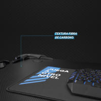 Coolbox Mesa Gaming Deepmaster II con Iluminación LED-RGB, Textura de Fibra de Carbono, Repositorio para Auriculares y Soporte para Vasos, Escritorio Gaming 120x60x74 Cm - details 2