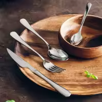 Monix Trieste - Juego de 24 cubiertos en acero inoxidable con cuchillo chuletero acabado pulido. Cuchara, tenedor, cucharilla - details 1