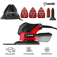 Casals - Multi lijadora SD75 roja de 75W / 11000 rpm / Incluye 40 hojas de lija y filtro / Sistema de cambio rápido de hoja con accesorios y bolsa - details 0