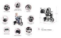 INJUSA - Triciclo Infantil Evolutivo City Max | Triciclo a Pedales para Niños de 6 a 36 Meses | Mango de Dirección Parental Extensible | Capota Solar | Mochila | Arco y Cinturón de Seguridad | Cubeta Trasera | Cubiertas de Goma EVA en Ruedas | Blanco - details 0