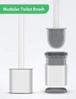 Aitsite-escobilla de baño de 1 piezas, escobilla de inodoro y soporte de silicona con mango largo de plástico antideslizante - details 5