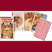 Piatnik Baraja de poker bridge de 54 cartas Alfons María Mucha Arte moderno Modernista Nouveau Cuadros Pinturas Juego mesa Jugar Adultos Colección Coleccionable Poquer - details 4