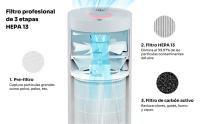 Mellerware - Purificador de Aire Freshly!,  normal o compacto, 16 - 50 m² con sensores de contaminación 3 filtrados, silencioso, mi hogar, alergia, puro, filtro, limpio - details 4